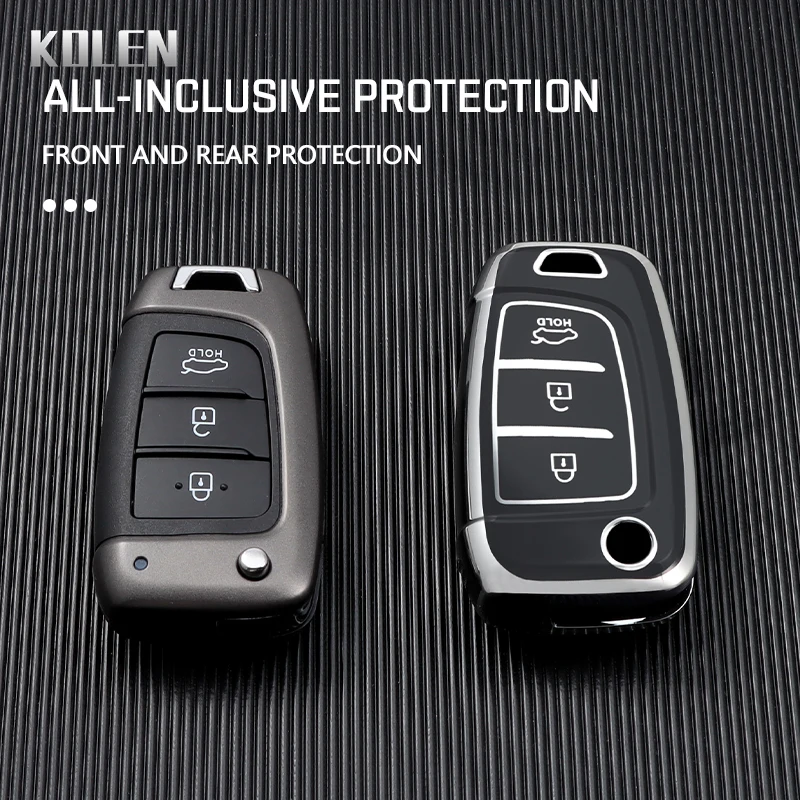 Nueva funda de TPU para llave de coche, carcasa para Hyundai Elantra Solaris I30 I35 I40 IX35 Sonata Santa Fe Tucson Verna Celesta Accent - imagen 5
