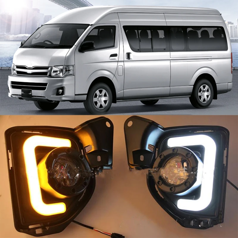Toyota Hiace Luz diurna LED DRL con giro amarillo impermeable