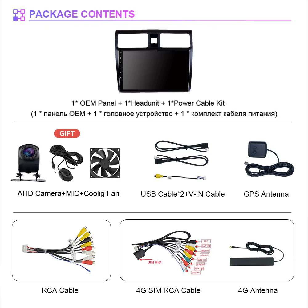 Radio 2K Android Auto CarPlay con GPS – Suzuki Swift 2003-2010 - imagen 2