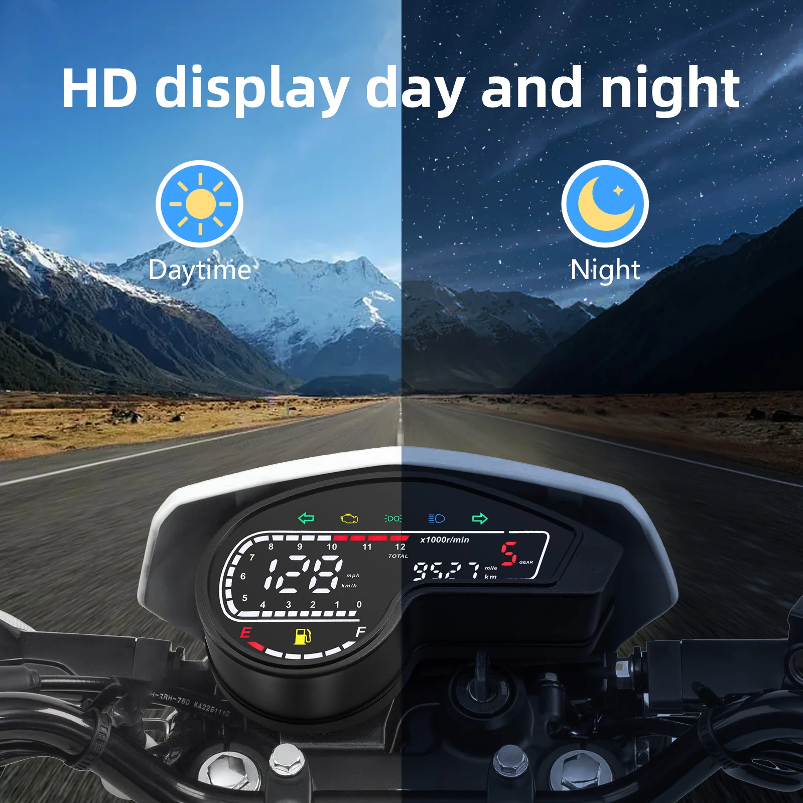 Honda NXR125/Bros tablero LED con velocímetro, tacómetro y odómetro - imagen 4