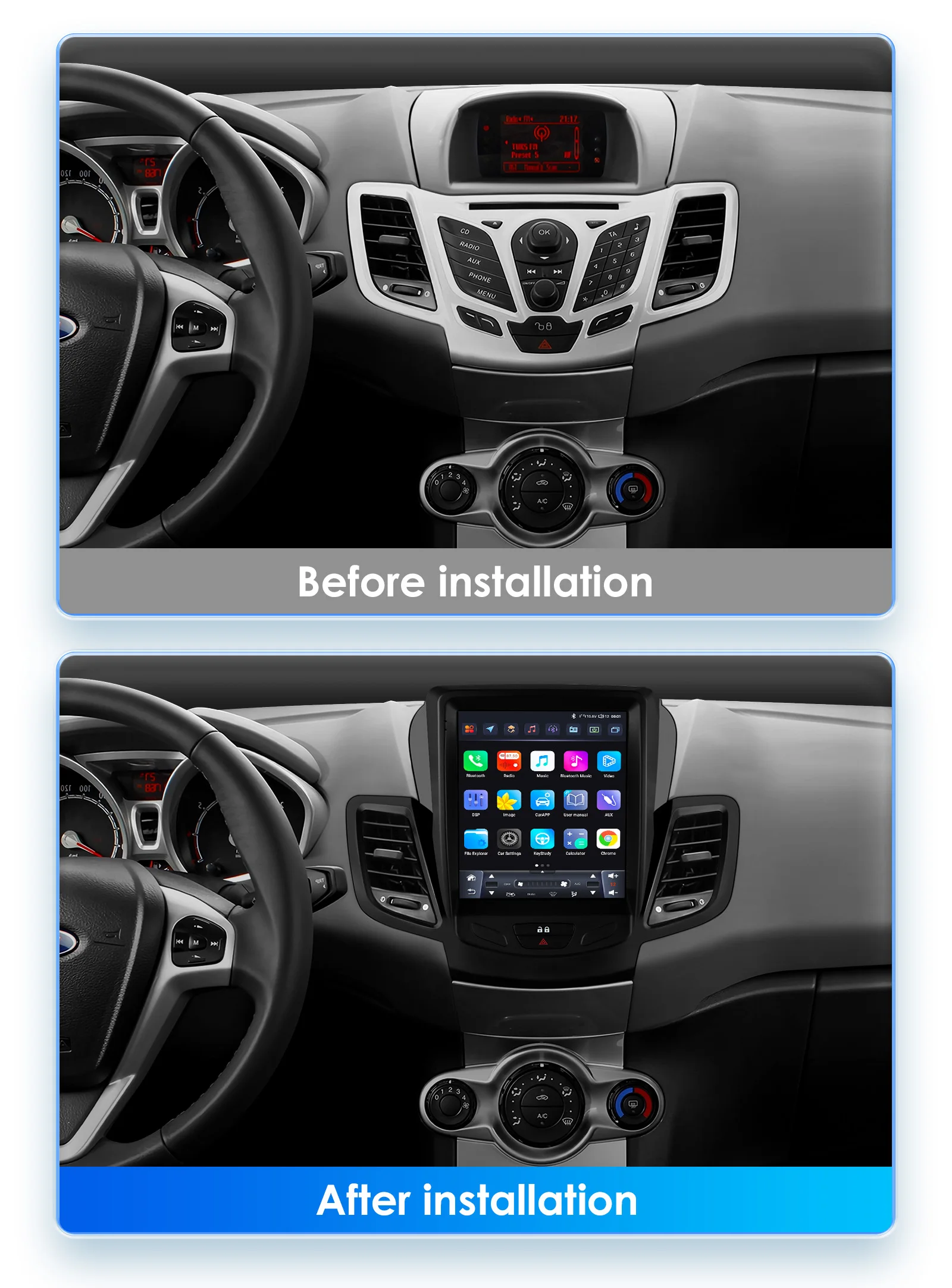 Interfaz de CarPlay en la pantalla del coche
