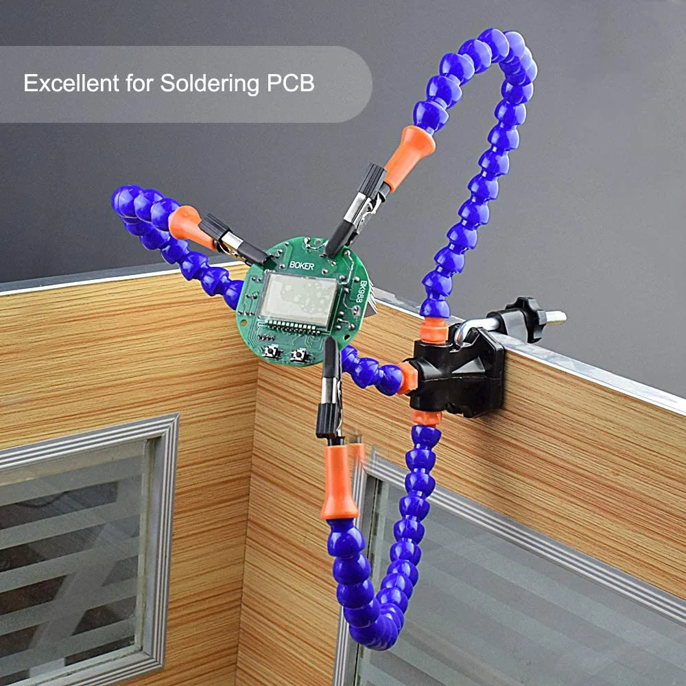 Mesa de soldadura con tornillo de banco y brazos flexibles - imagen 2