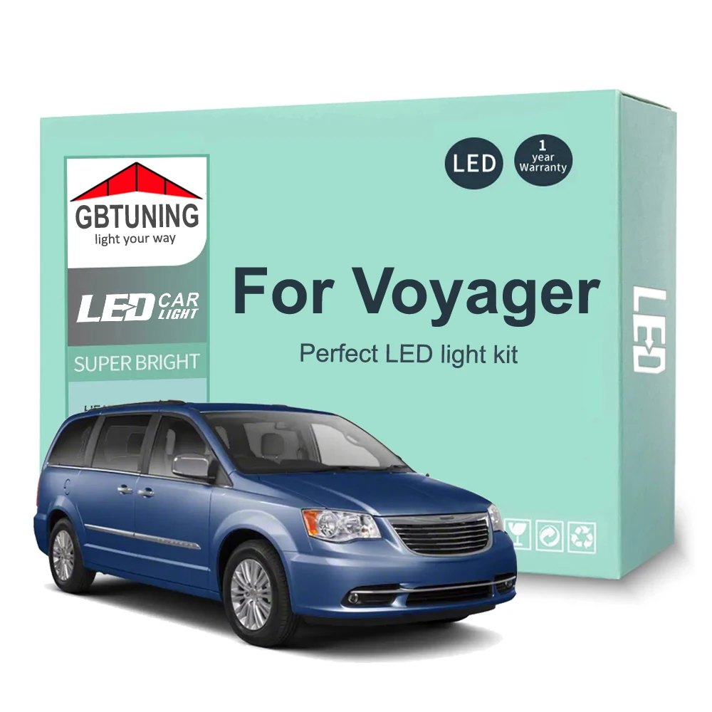 Kit de bombillas LED para Interior de coche, para Chrysler Voyager, Grand Voyager III, IV, VI, 1996-2010, 2011, 2012, 2013, 2014, 2015, mapa, Canbus