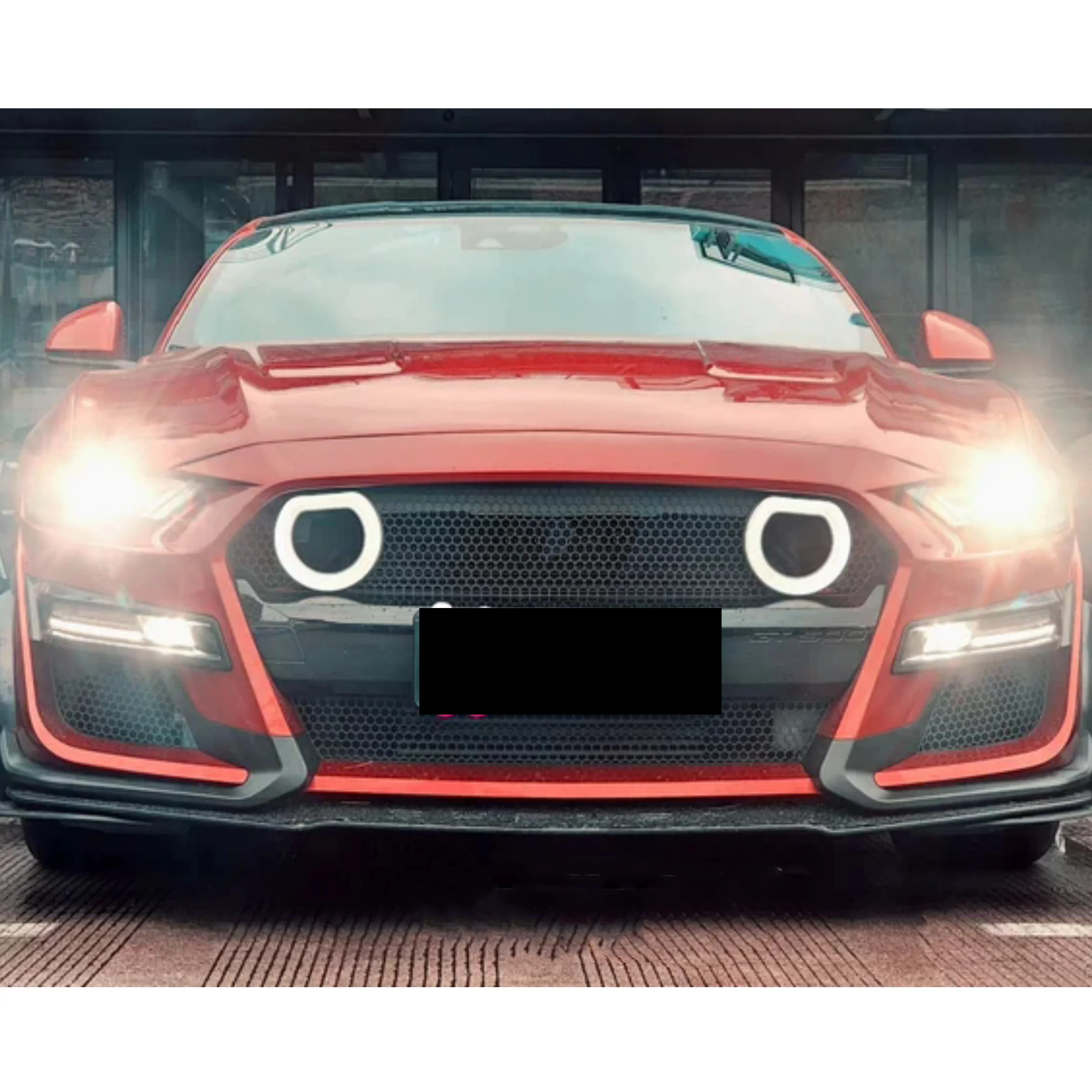 Parachoques delantero Ford Mustang 2015-2023 con splitter y luz LED - imagen 4