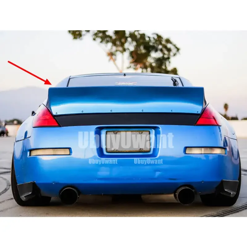 Para Nissan 350Z Fairlady Z34 2003-2008 | Alerón de ala de tapa de maletero trasero estilo pico de pato Rocket Bunny (plástico ABS - negro mate) - imagen 2