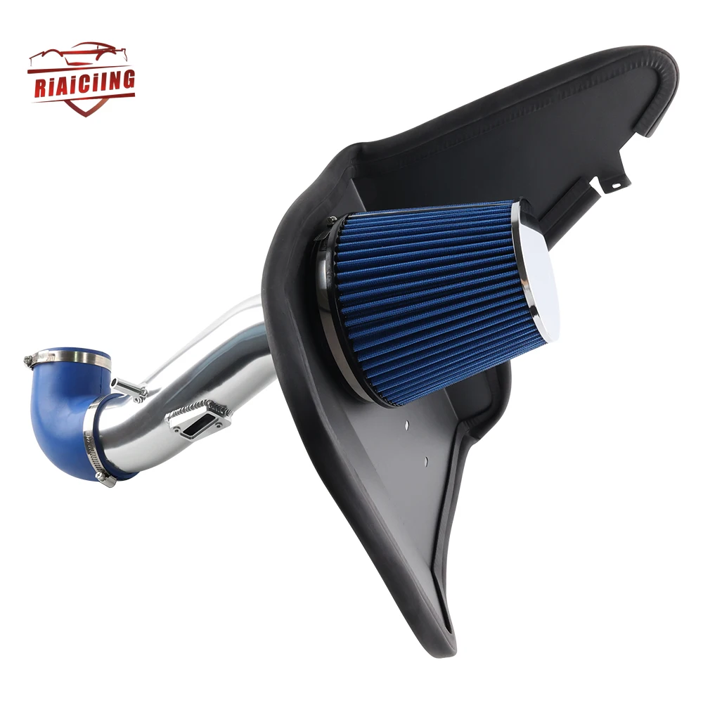 Para 12-15 Camaro 3.6L V6 Kit de inducción de entrada de aire frío con escudo térmico + rendimiento de filtro compatible con transmisión automática Manual - imagen 3