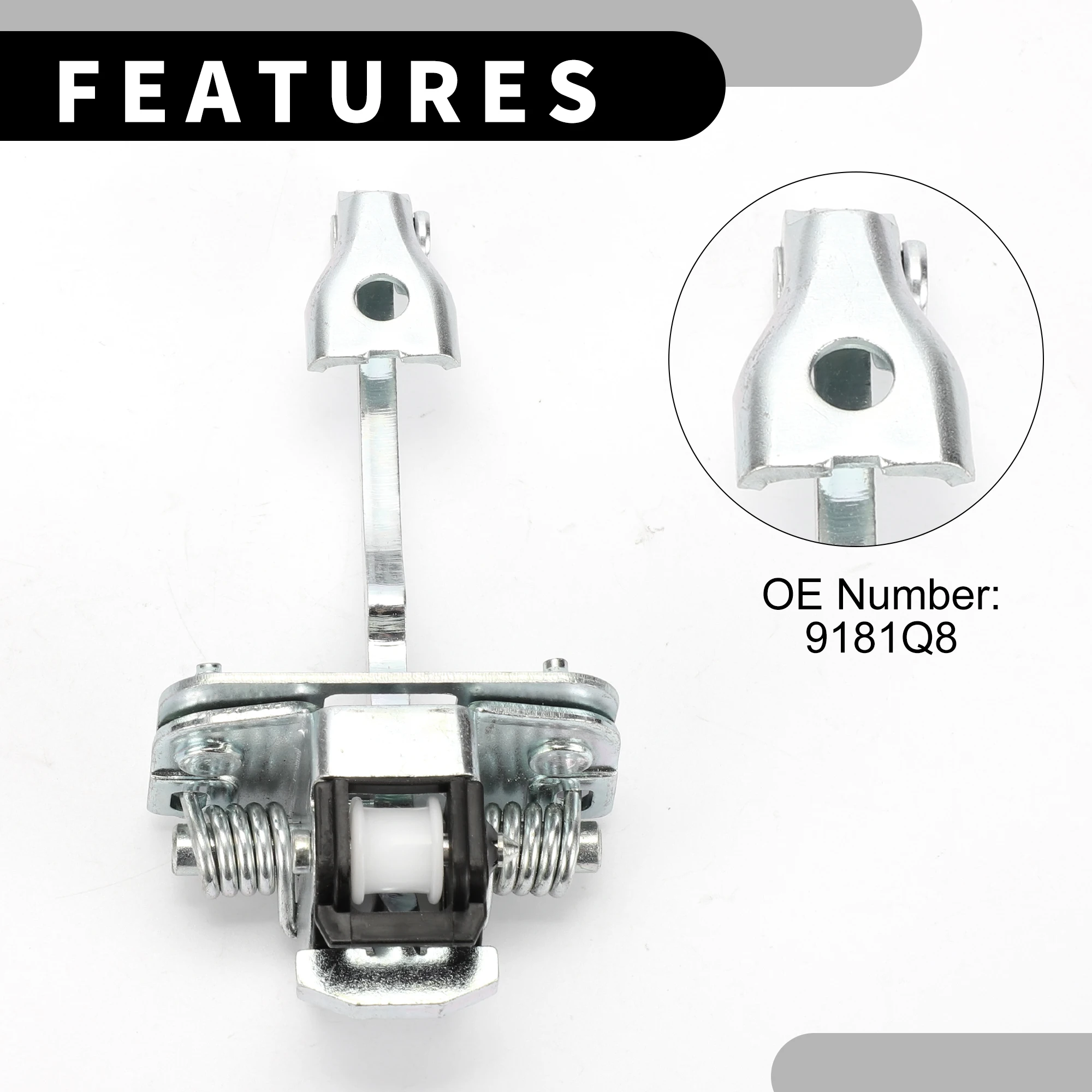 UXCELL limitador de tope de correa de retención de puerta No.9181Q8 tope de soporte de retención de puerta delantera izquierda derecha de coche para CITROEN DS3 2009-2019 - imagen 5