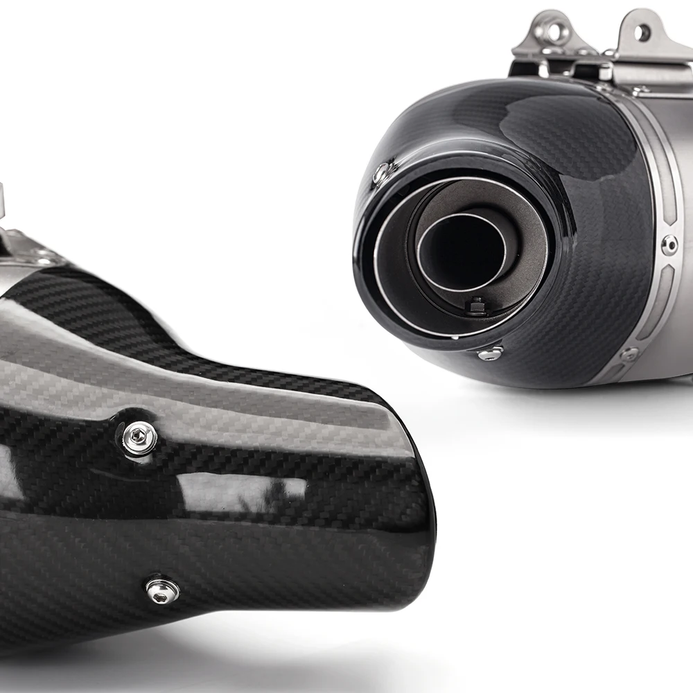 Para Kawasaki Ninja650 Z650 2017-2023 sistema completo Escape de motocicleta tubo de conexión frontal con silenciador de punta de carbono - imagen 5