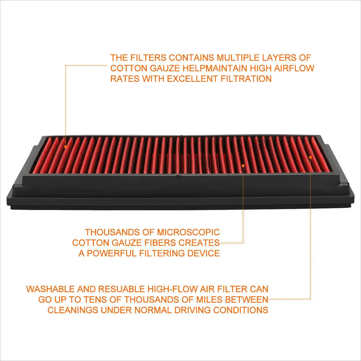 Filtro de aire de alto flujo 33-2888 para VW Golf GTI y Audi A3/S3 2.0 - imagen 3