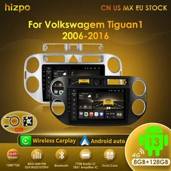 Hizpo Radio Android 2DIN con GPS y CarPlay – VW Tiguan 2008‑201
