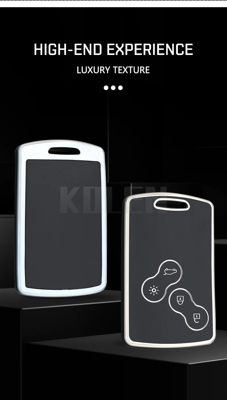Funda negra para llave de coche Renault