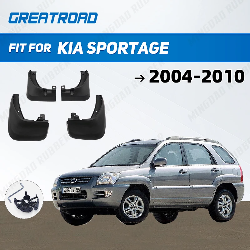 Para Kia Sportage 2004 - 2010 2005 2006 2007 2008 2009 guardabarros de coche guardabarros protectores contra salpicaduras guardabarros accesorios de guardabarros