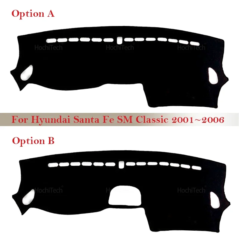 Para Hyundai Santa Fe SM Classic 2001-2006, alfombrilla para salpicadero de alta calidad, cubierta para salpicadero, accesorios para alfombras y sombrilla - imagen 3