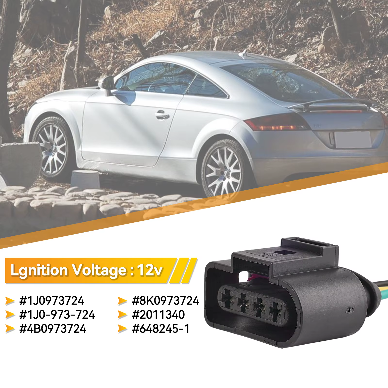 Conector bobina encendido 4 cables 1J0973724 – VW Golf V/VI - imagen 3
