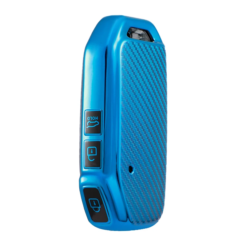 Funda protectora de llave Kia de TPU efecto fibra de carbono - imagen 4