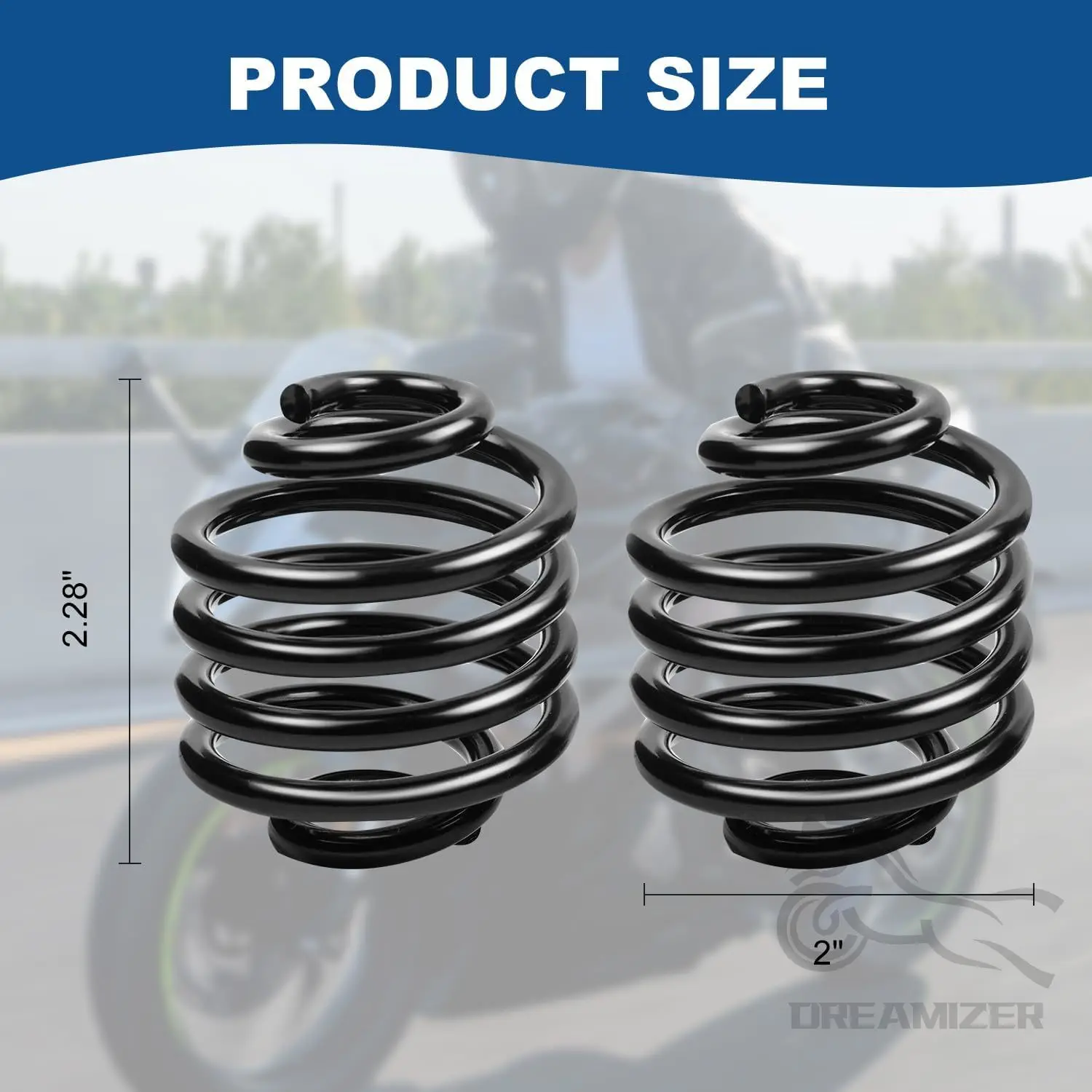 Resortes de asiento individual para motocicleta aptos para Harley Sportster Softail Dyna Fatboy Bobber Chopper personalizado negro - imagen 2