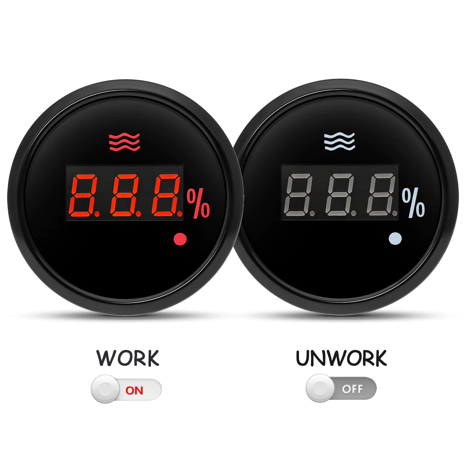 Indicador Nivel Agua 52mm Universal 12V/24V Alarma – Coche Camión Barco - imagen 3