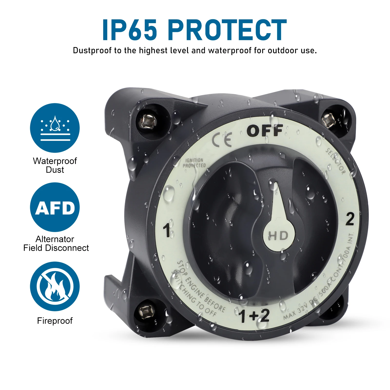 Aislador de batería AFD unipolar corte emergencia 12V-48V - imagen 5