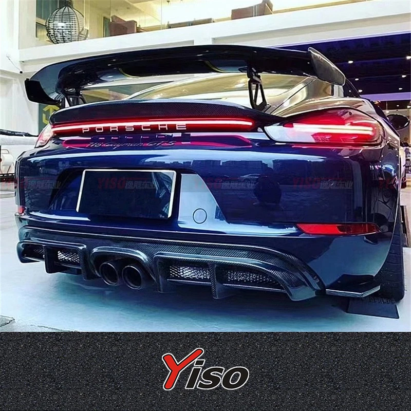 Labio trasero de fibra de carbono para Porsche 718 Boxster/Cayman 981