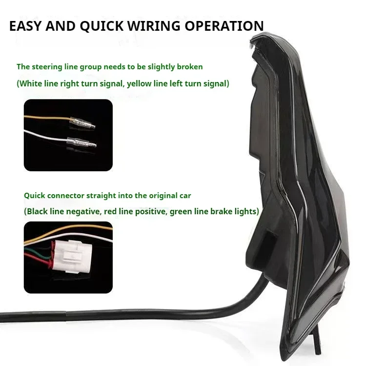 Luz trasera LED Universal con Bluetooth, intermitentes con modos multicolores, resistente al agua para Kawasaki Ninja 400/250 ZX4R/4RR ZX6R Z1000 - imagen 5