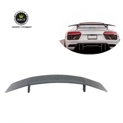 Alerón trasero GT estilo VRS en fibra de carbono para Audi R8 2017+
