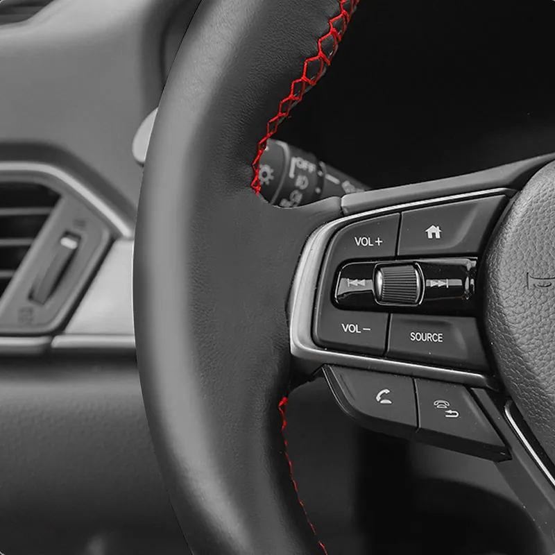 Funda volante cuero microfibra hilo rojo – Nissan Tiida/Livina - imagen 4