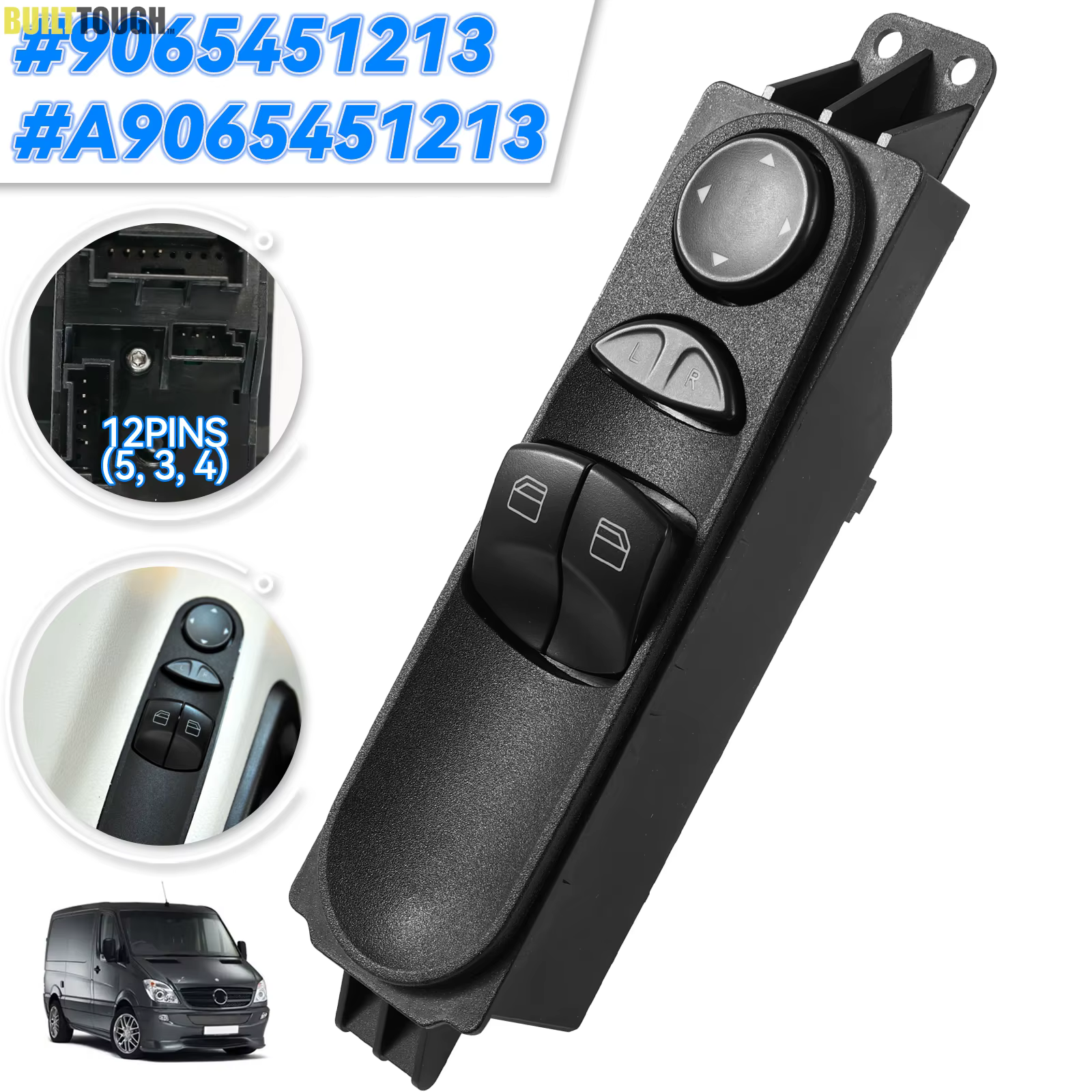 9065451213 Interruptor elevalunas para Sprinter W906 y VW Crafter