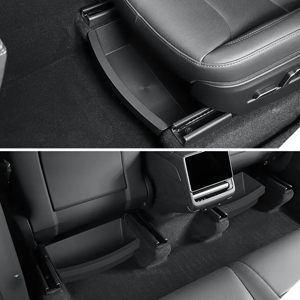 Organizador bajo asiento Tesla Model Y – accesorios almacenamiento - imagen 3