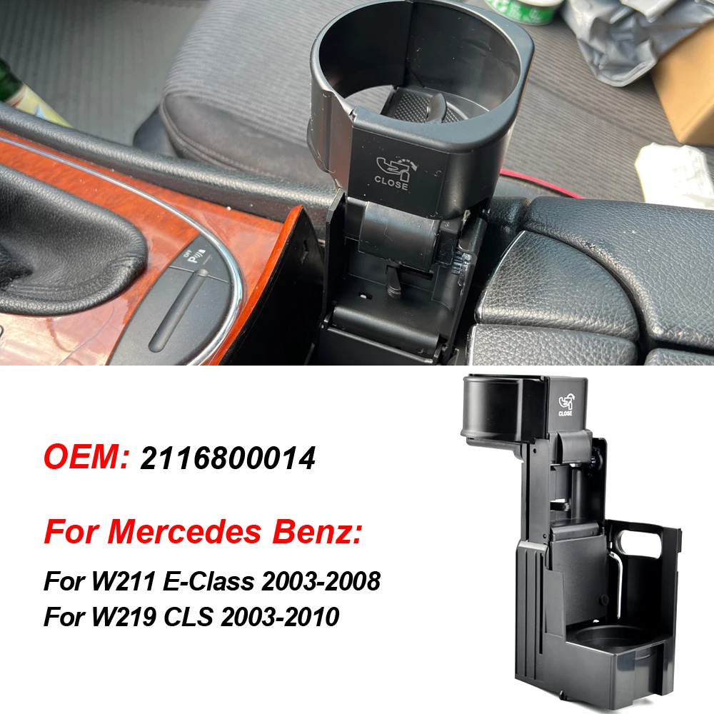 Portavasos negro para consola central Mercedes-Benz