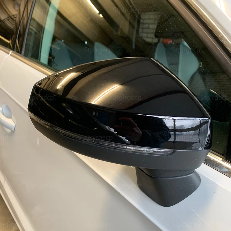 Carcasas de retrovisor Audi A3/S3/RS3 8V plata y negro - imagen 3