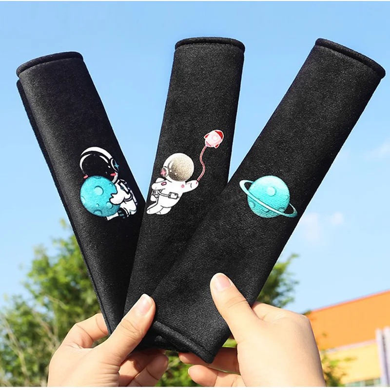 Almohadilla para cinturón de seguridad diseño astronauta felpa suave - imagen 2