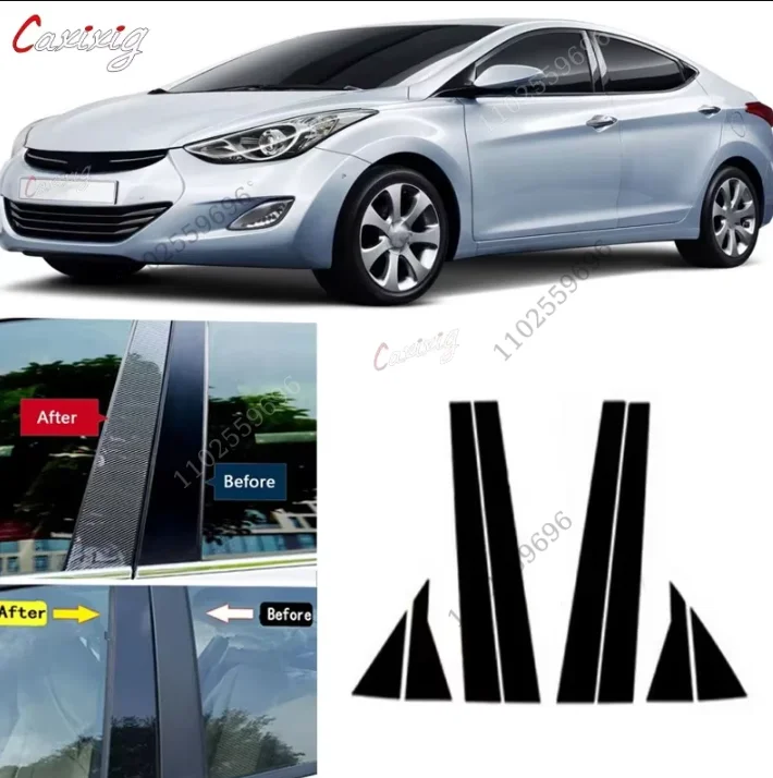Embellecedores pilares puerta para Hyundai Elantra 2011-2016