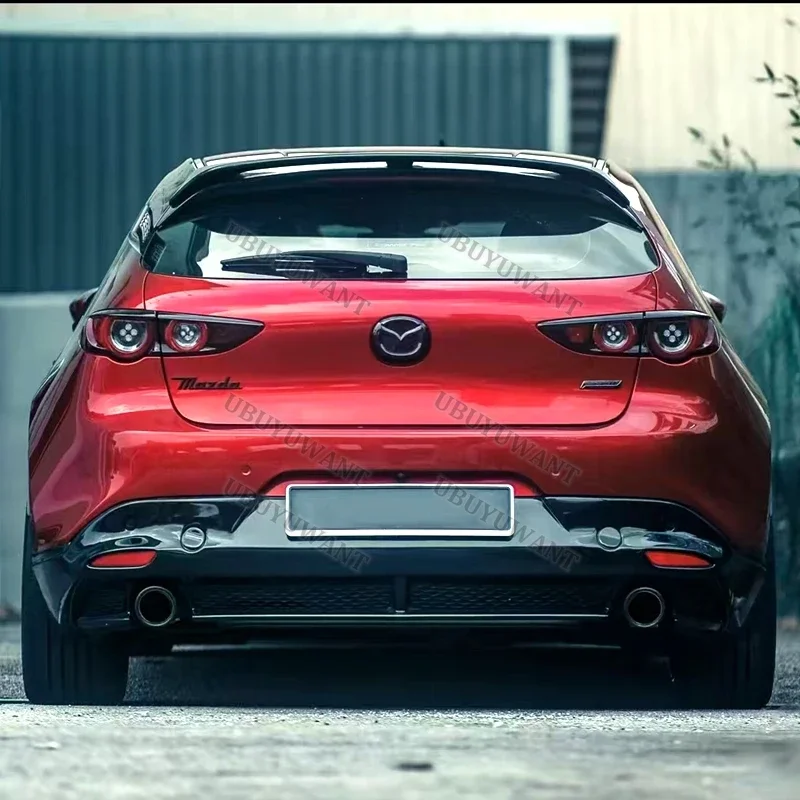 Alerón trasero de carbono negro brillante para Mazda 3 Axela 2020 - imagen 2