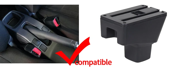 Vista frontal del reposabrazos para Suzuki SX4