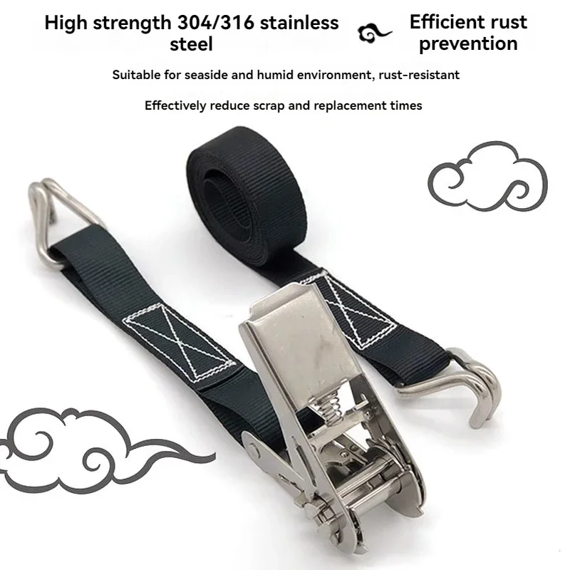 Tensor de trinquete inoxidable 304 para portaequipajes, doble gancho - imagen 5