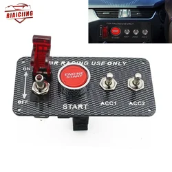 Interruptor Fibra de Carbono con Panel LED 12V para Automoción y Tuning