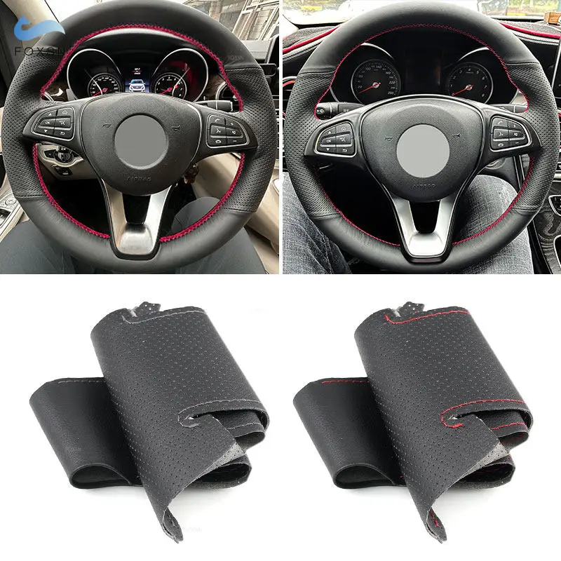 Funda de volante de cuero trenzado a mano – Mercedes-Benz A/B/C/E