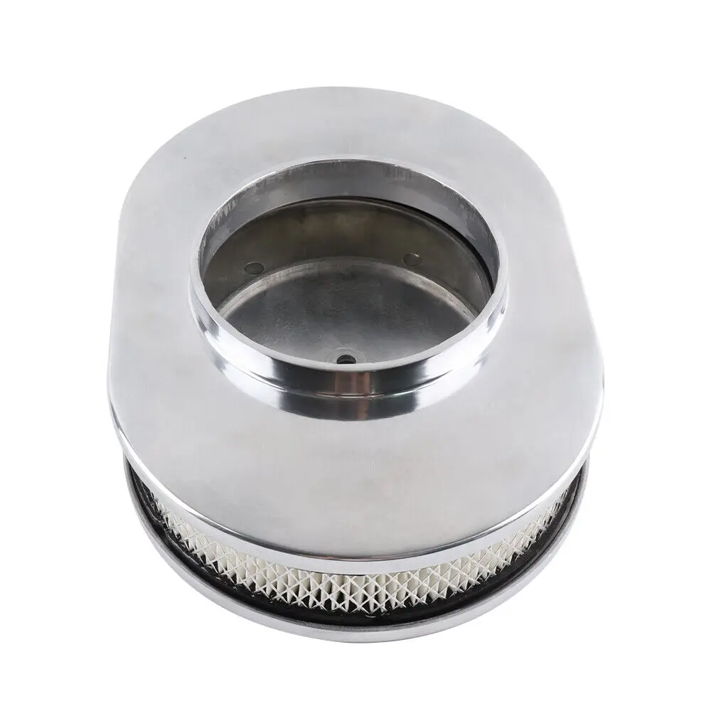 Filtro de aire ovalado de aluminio con aletas para Hot Rod - imagen 5