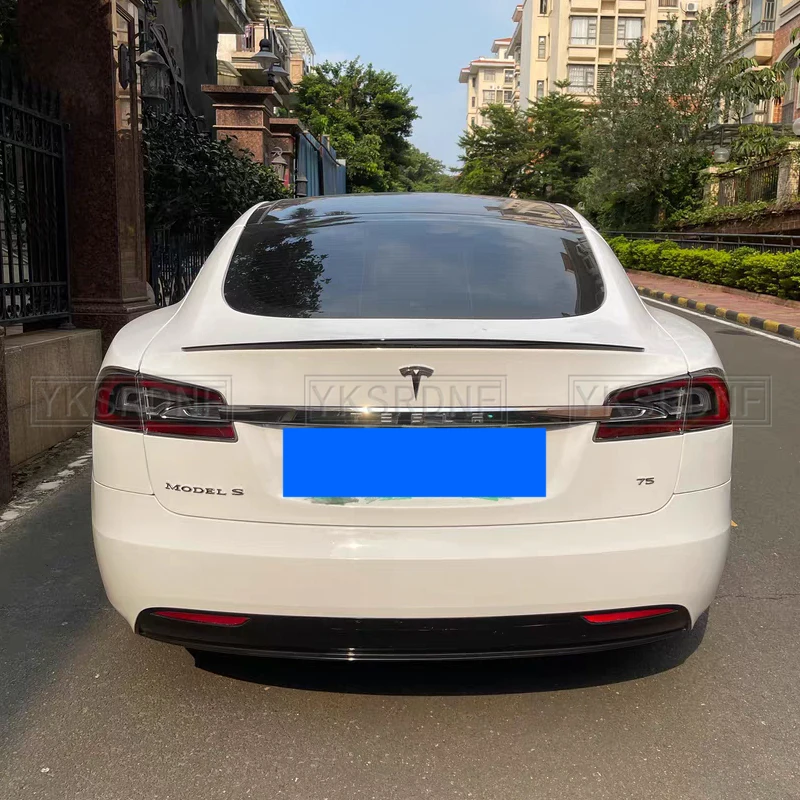 Alerón trasero fibra carbono negra para Tesla Model S 2012-2024 - imagen 5