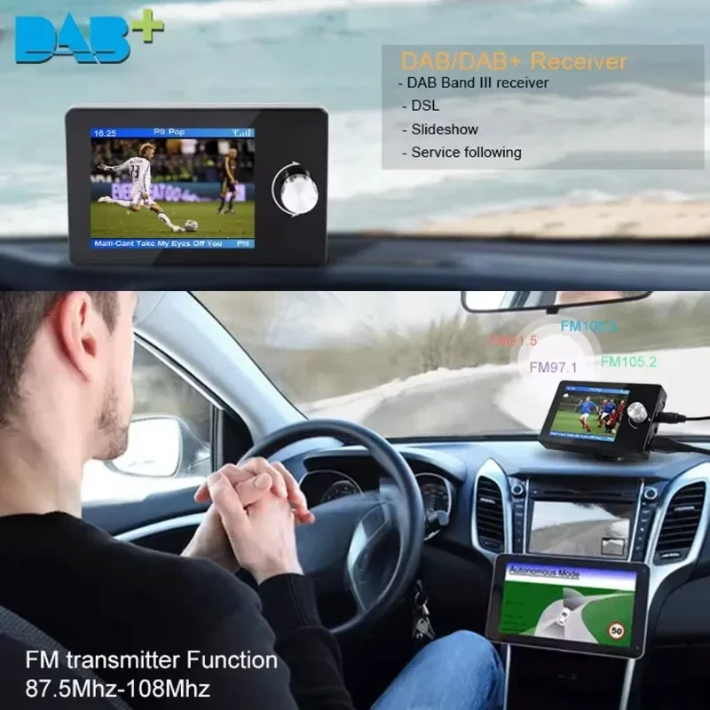 Reproductor MP3 Bluetooth para coche con radio DAB y pantalla 2,8” - imagen 3
