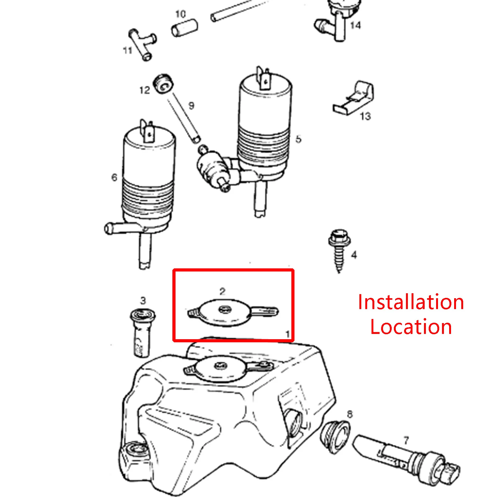 Tapa de botella limpiaparabrisas para Vauxhall Opel Corsa B C Astra E F Nova Tigra A B Combo B C Calibra Cavalier, 1 Uds. 90563741 - imagen 4