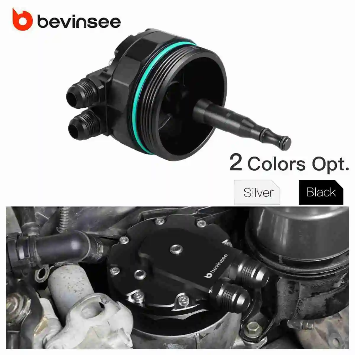Tapa de filtro de aceite Bevinsee para BMW M52/M54 E46/E39