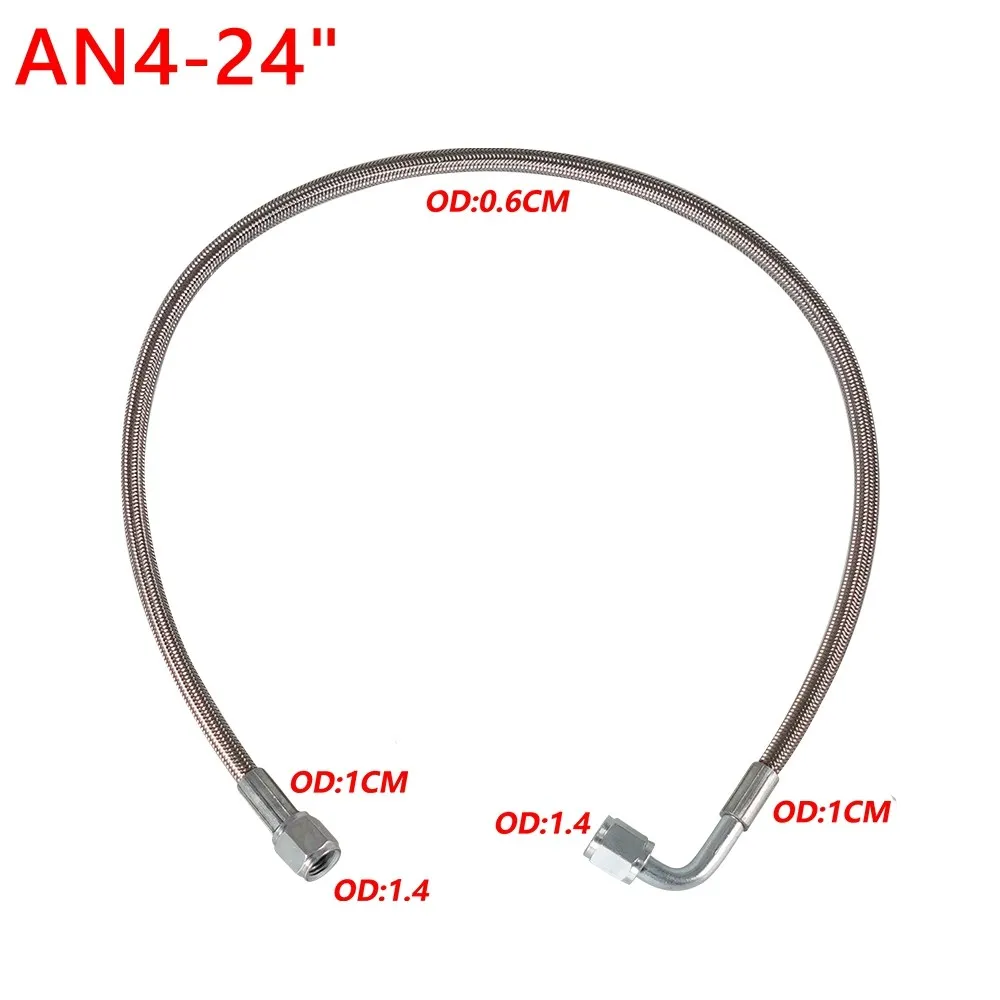 Detalle trenzado acero inoxidable PTFE tubería aceite turbo
