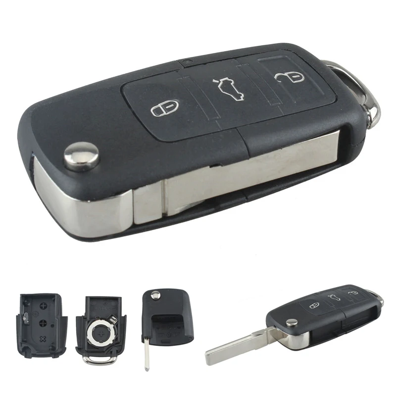 Carcasa de llave Volkswagen MK5, 3 botones y llave abatible - imagen 3