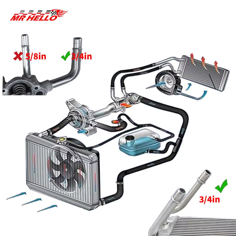 Conectores de manguito de calefacción 3/4–5/8 Chevrolet GMC Cadillac - imagen 5
