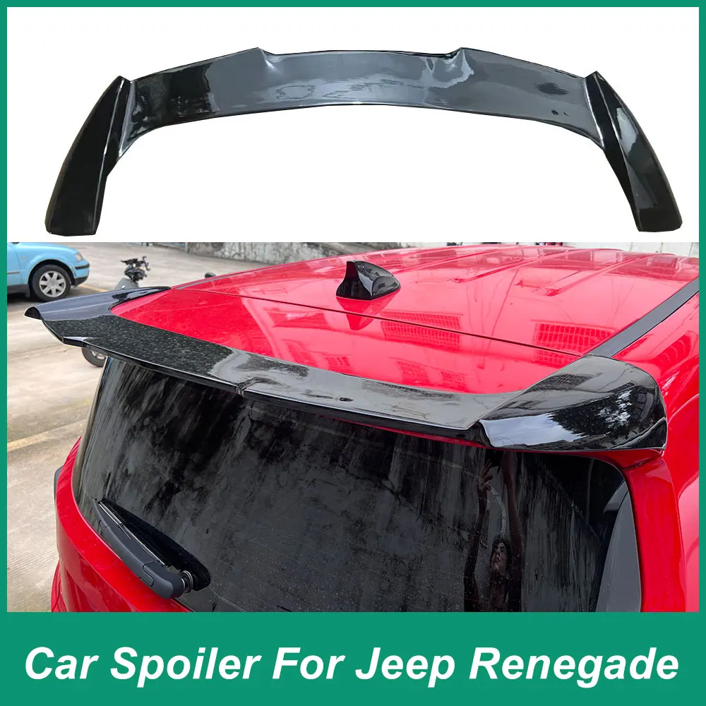 Para Jeep Freedom 2016 17 18 19 20 2 tapa de equipaje trasero alerón difusor superior Material FRP fibra de carbono negro accesorios automotrices