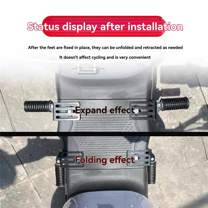 Estribos plegables de metal para moto – compatibilidad universal - imagen 2