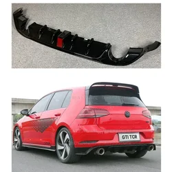 Difusor trasero GTI TCR Golf 7.5 con divisor lateral y alerón deportivo