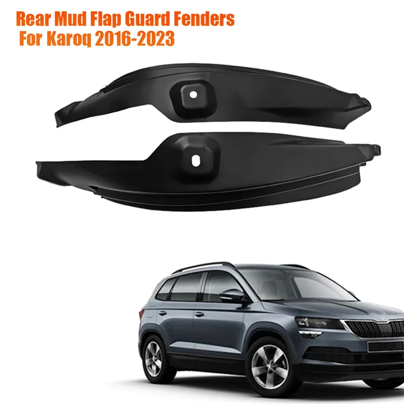 AEF3-1 par de guardabarros traseros de coche para Skoda Karoq 2016-2023 guardabarros protector contra salpicaduras alfombrilla de neumático modificación estilo - imagen 4