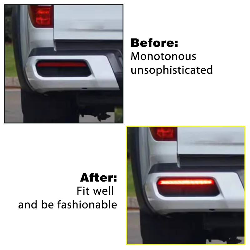 Reflector de parachoques trasero de coche, señal de giro, luz antiniebla, lámpara de freno, luces traseras de advertencia de estacionamiento para Maxus T60 T70 T90, accesorios para coche - imagen 3